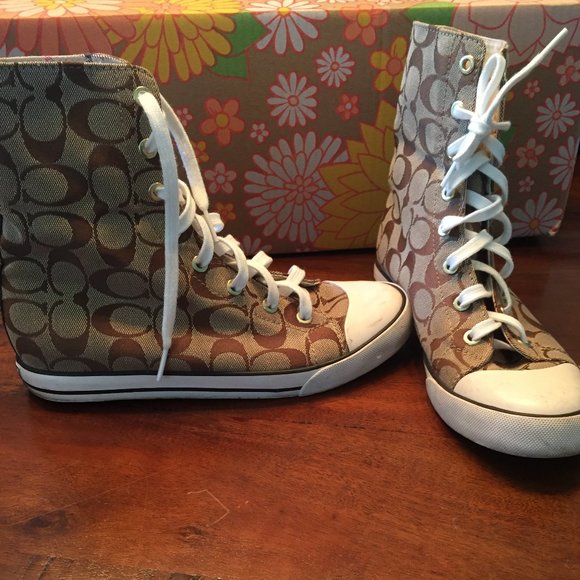Coach Shoes Coach Bonney Hightop Sneakers Poshmark